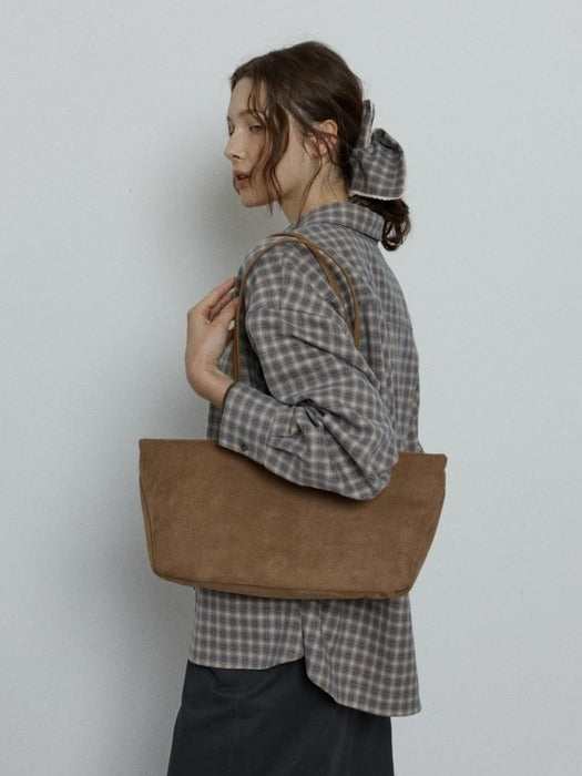 Depound moody wide bag (suede) - camel