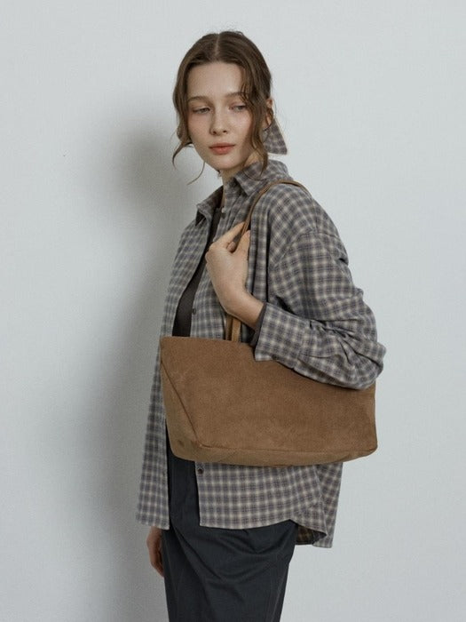 Depound moody wide bag (suede) - camel