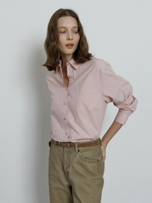 Depound standard pocket shirt - pink