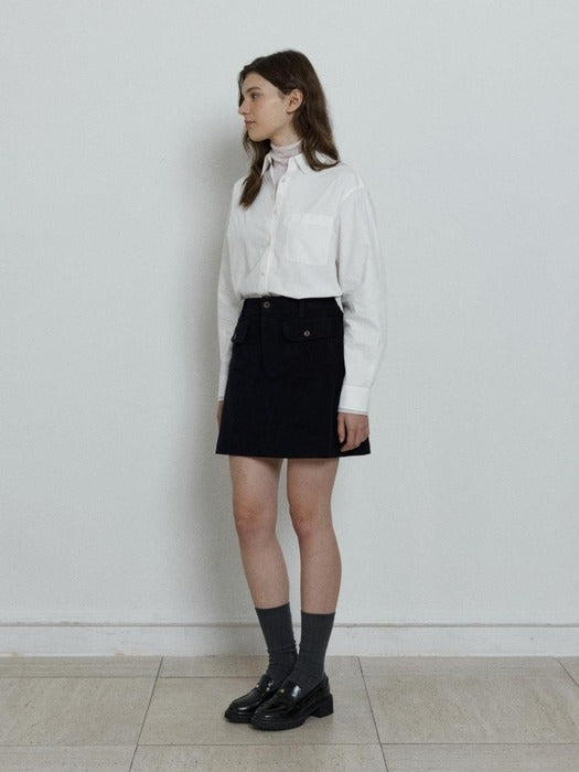 Depound standard pocket shirt - white