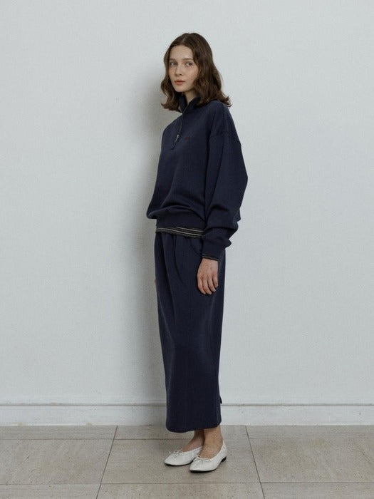 Depound relaxed half zip up sweatshirt - navy