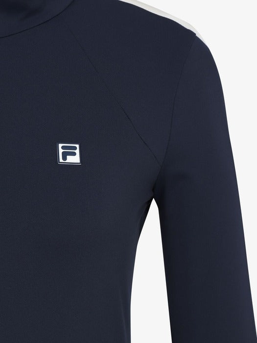 Fila Tennis Slim-Fit Half-Zip Long-Sleeve T-Shirt 472