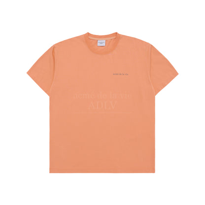 BASIC LOGO BIO WASHING SHORT SLEEVE T-SHIRT PEACH