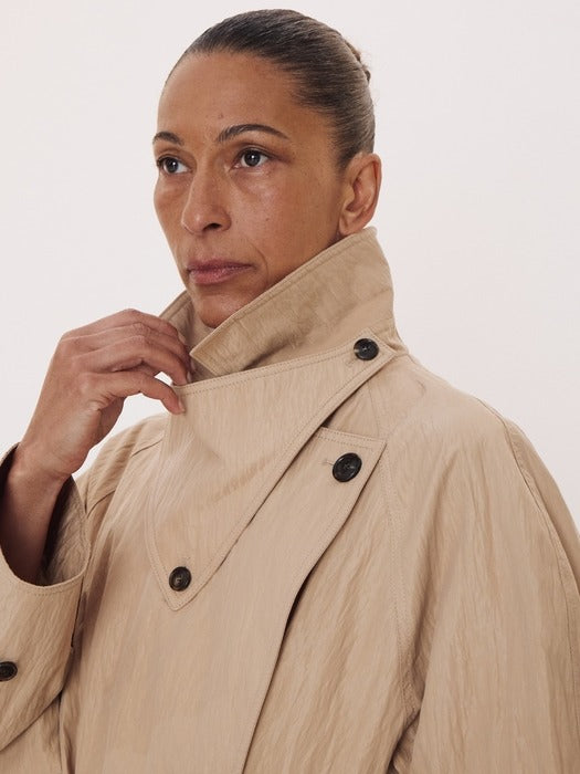 Recto Raglan Sleeve Trench Jacket (Beige)
