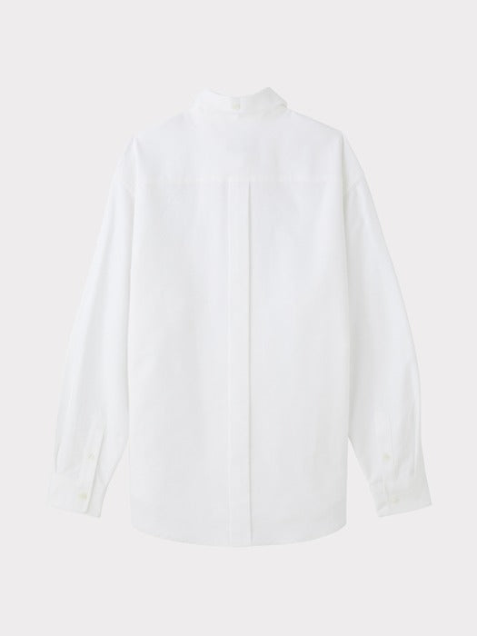 Recto Volume Sleeve Oxford Shirt (Off White)