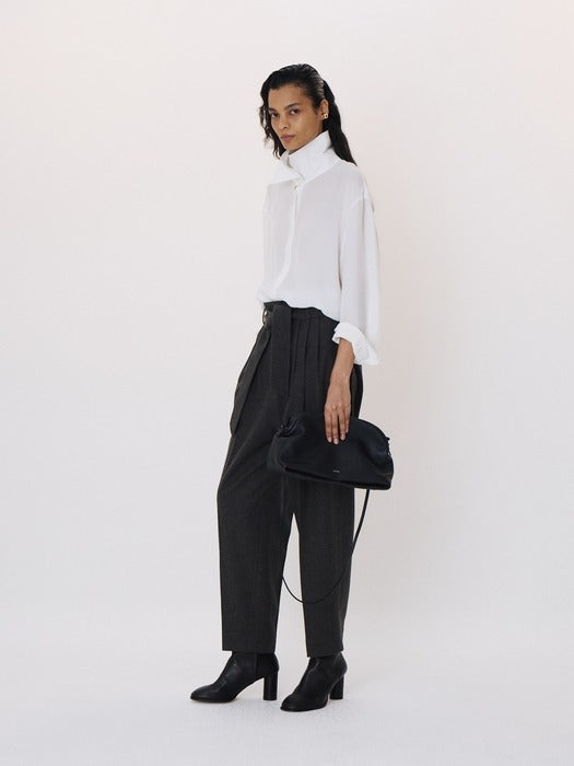 Recto Point Collar Fluid Shirt (Ivory)