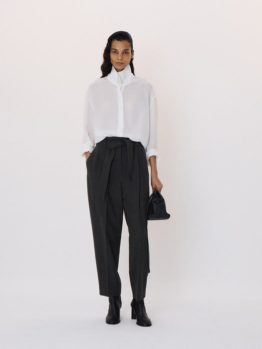 Recto Point Collar Fluid Shirt (Ivory)