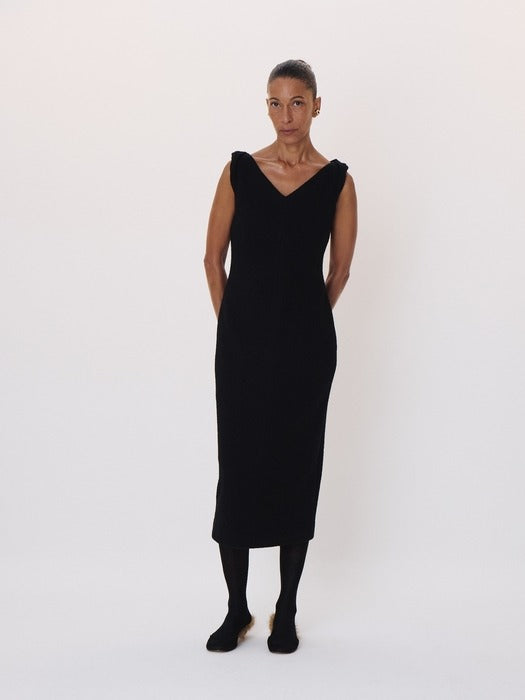 Recto Twist Detail Dress (Black)