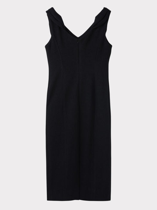 Recto Twist Detail Dress (Black)