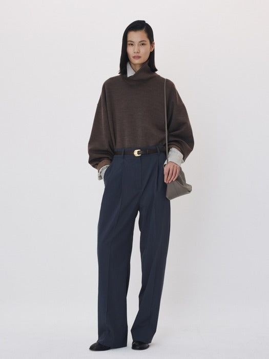 Recto Lightweight Tuck Pants (Charcoal Grey)