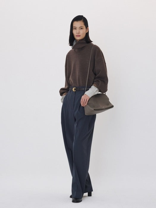 Recto Lightweight Tuck Pants (Charcoal Grey)