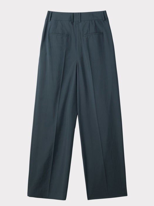 Recto Lightweight Tuck Pants (Charcoal Grey)