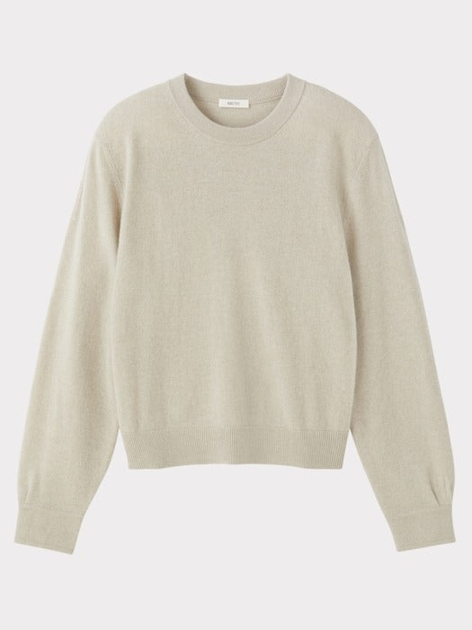Recto Shirt Cuffs Detail Knit Top (Light Taupe)
