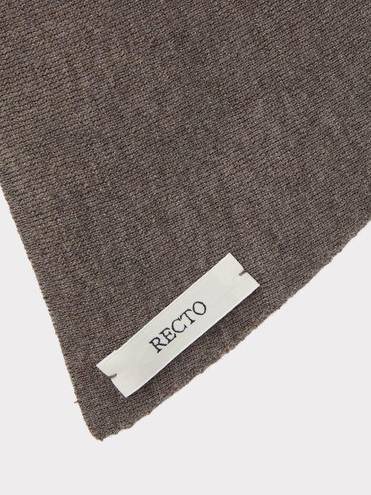 Recto Wool Triangle Scarf (Taupe Brown)