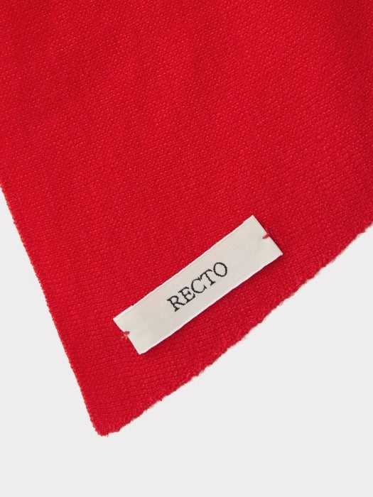 Recto Wool Triangle Scarf (Red)