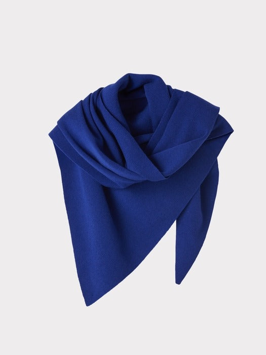 Recto Wool Triangle Scarf (Royal Blue)