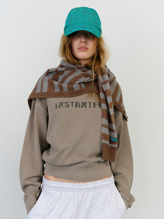 Instantfunk Logo Patch Stud Ball Cap - Mint
