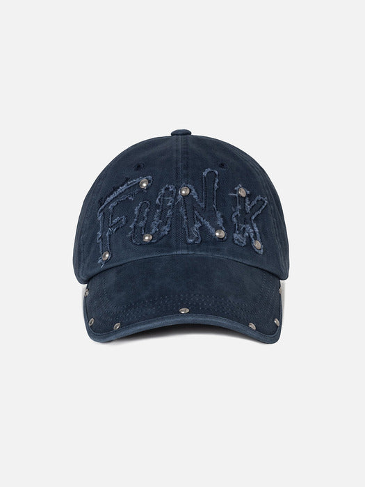 Instantfunk Logo Patch Stud Ball Cap - Navy