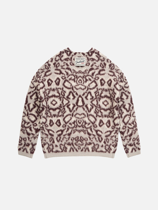 Instantfunk Leopard Knit Cardigan - Multi
