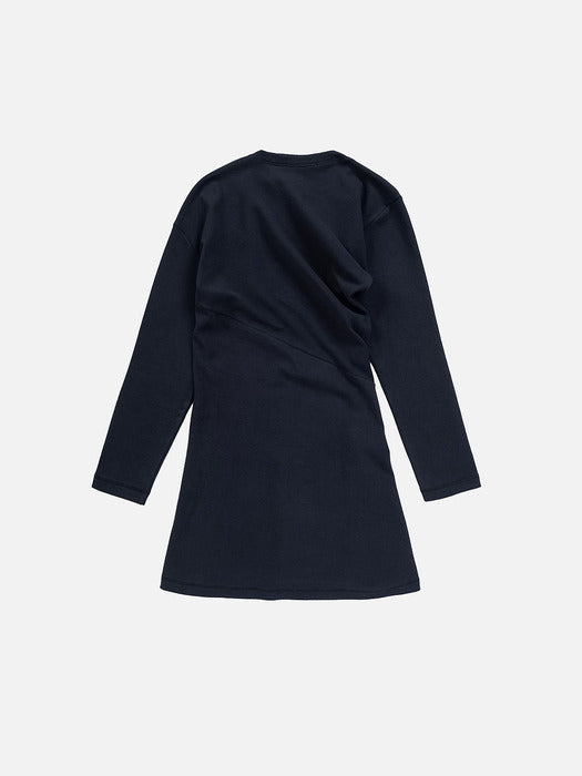 Instantfunk Twisted Lace UP Mini Dress - Navy