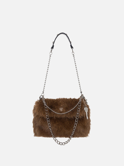 Instantfunk Fur Mini Bag - Brown