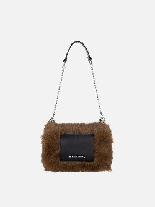 Instantfunk Fur Mini Bag - Brown