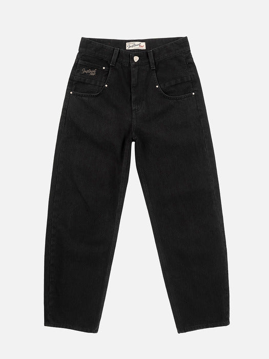 Instantfunk Big Pocket Loose Fit Denim - Black