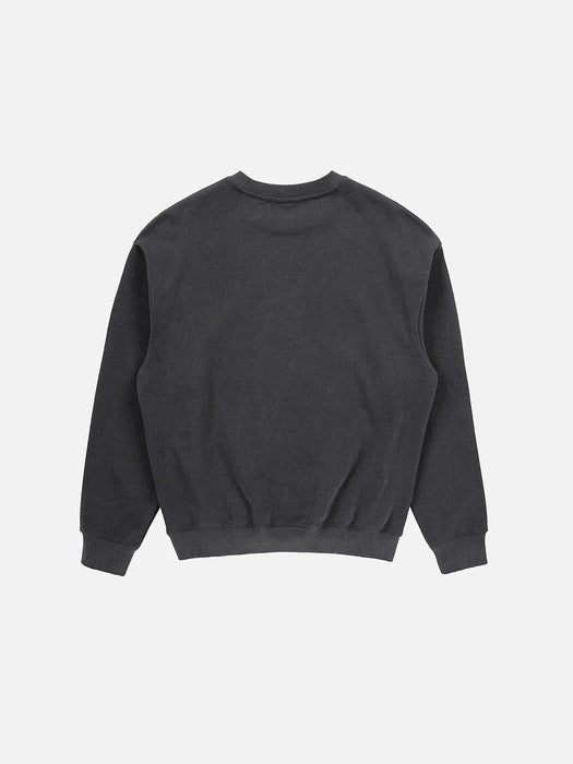 Instantfunk Washed Oversized Sweatshirt - Charcoal