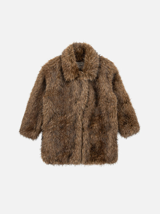 Instantfunk Vintage Racoon Fur Coat - Brown