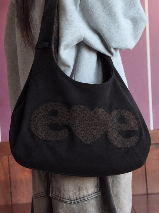 Ambler Reversible leopard bag Hobo Bag (Black)
