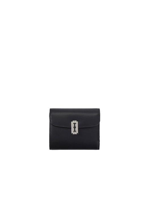 Vunque Semi Lune Folded Half Wallet Black
