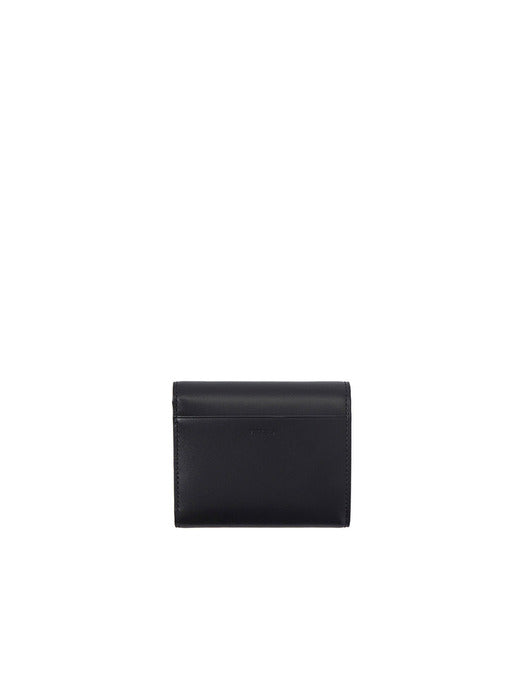 Vunque Semi Lune Folded Half Wallet Black