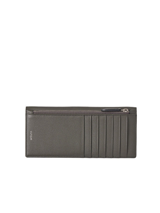 Vunque Semi Lune Zipper Long Wallet Slate Khaki