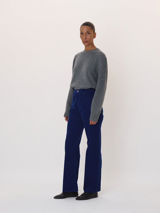 Recto Straight Corduroy Pants (Royal Blue)