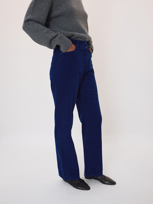 Recto Straight Corduroy Pants (Royal Blue)