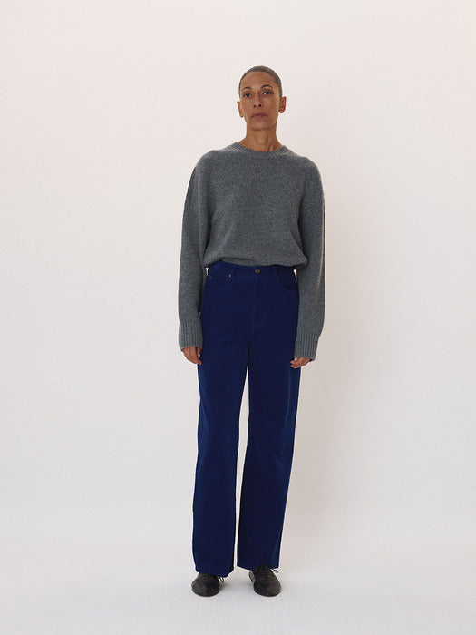 Recto Straight Corduroy Pants (Royal Blue)