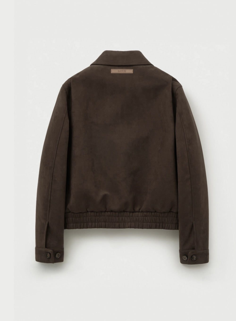 [satur] (W) Teo Faux Suede Short Jacket - Dark Brown