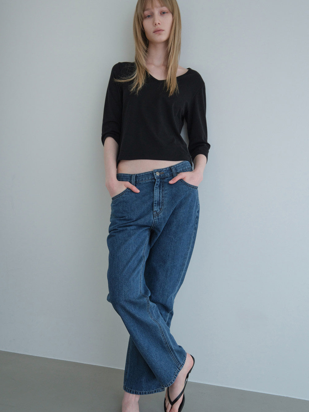[Low Classic] Classic Slim Straight Fit Denim_Blue
