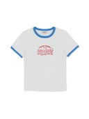 Mlb Women's Varsity Lettering Slim Slub Ringer T-shirts