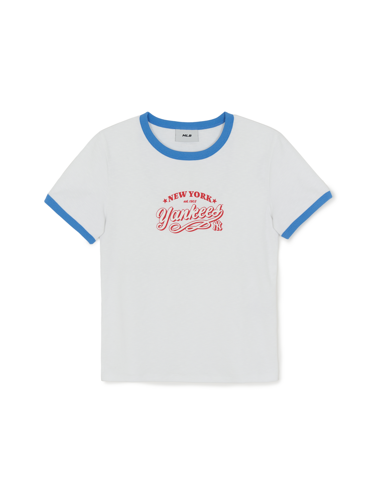 Mlb Women's Varsity Lettering Slim Slub Ringer T-Shirts