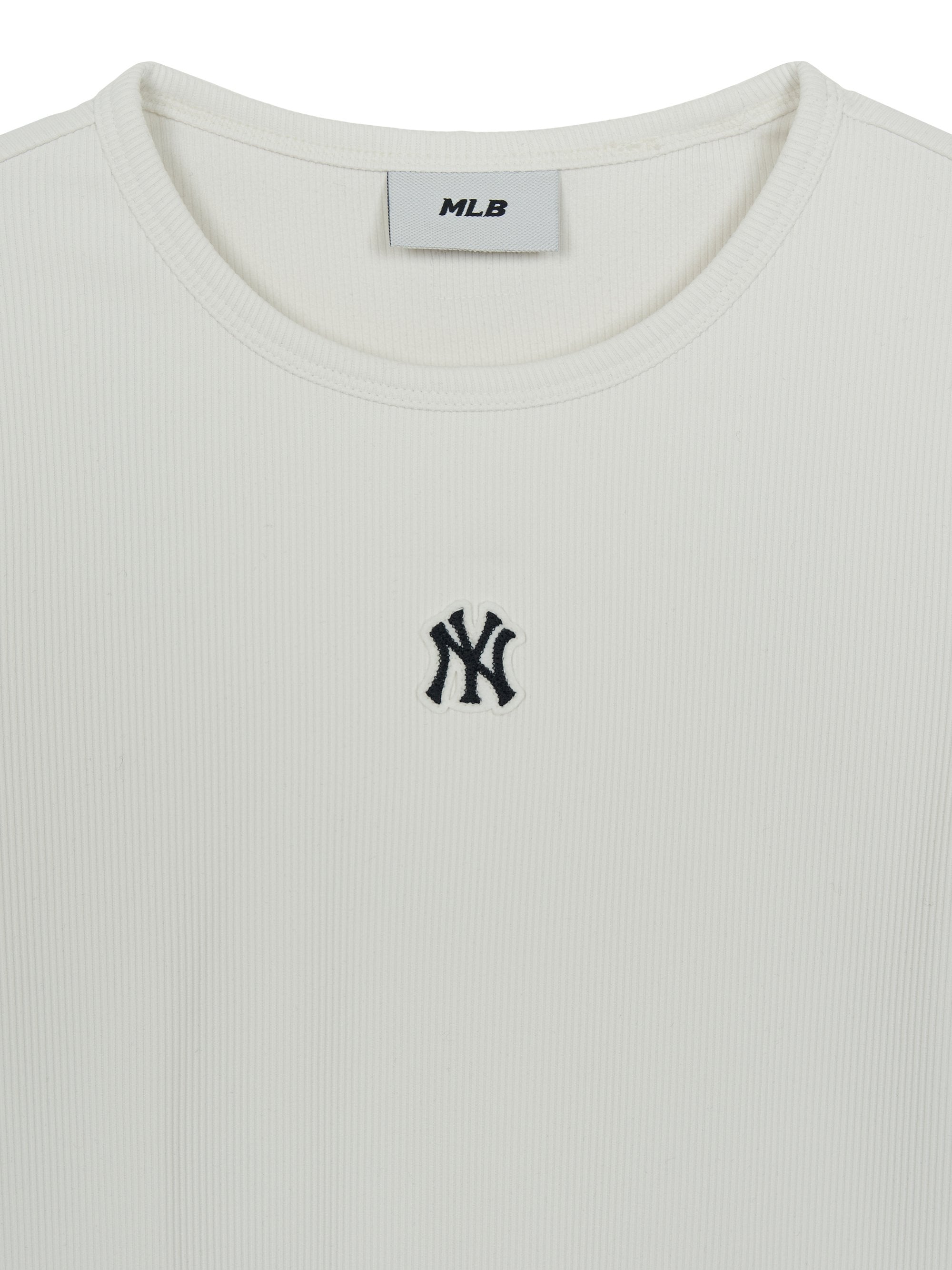 MLB Korea Women's Basic Slim Ribbed Crop Long Sleeve T-shirts