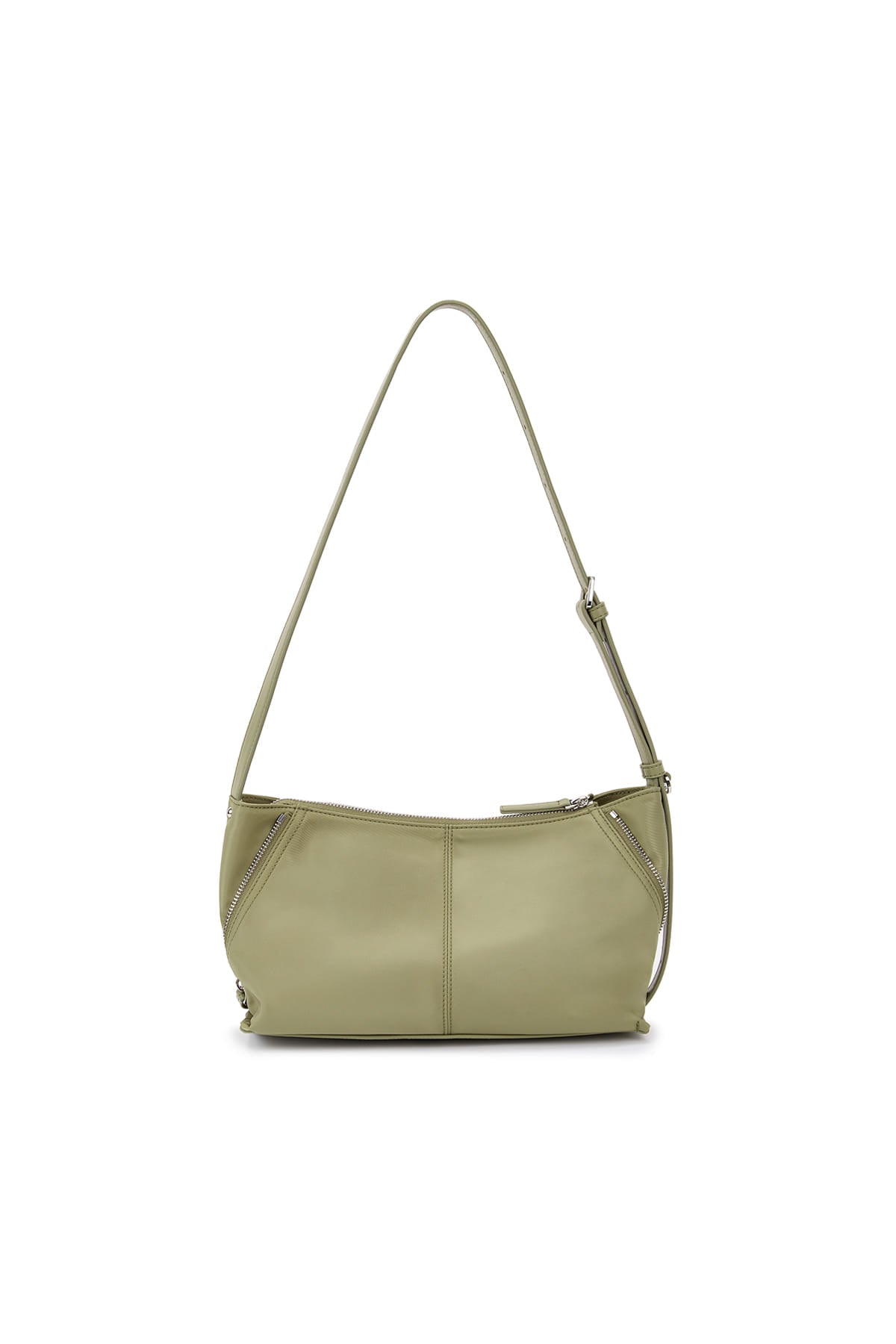 [matinkim] SIDE ZIPPER FABRIC TWO WAY BAG IN KHAKI