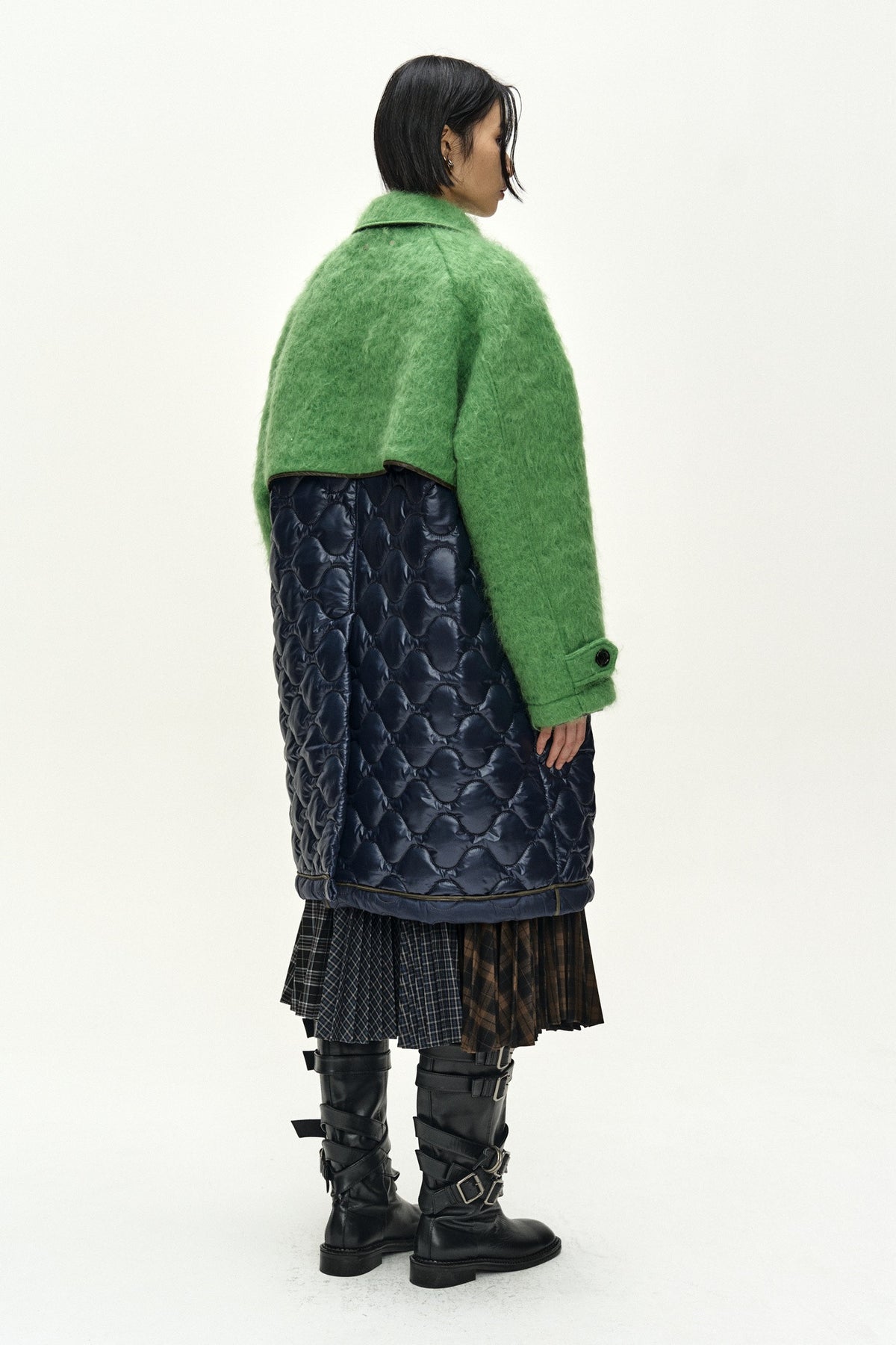 Andersson Bell Lawn Hairy Wool Quilted Duffle Coat