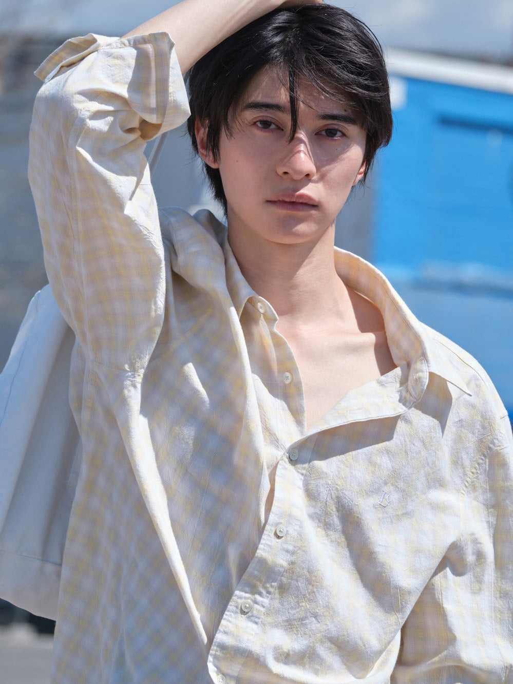 Low Classic Regular-Fit Lc Sheer Checked Shirt Yellow