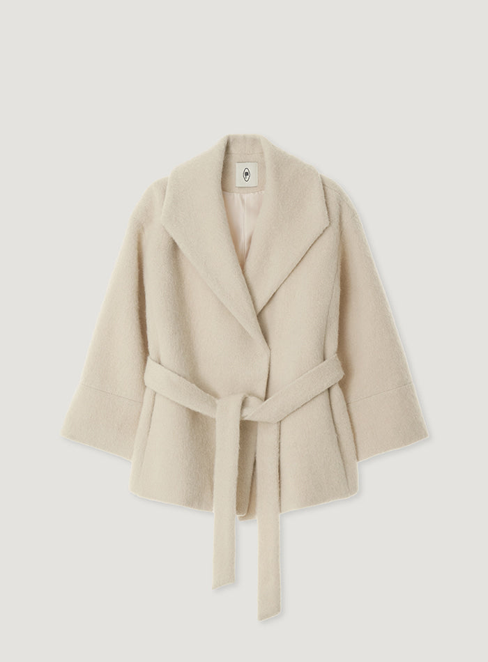 Mango Maniplease Amett Alpaca Half Coat