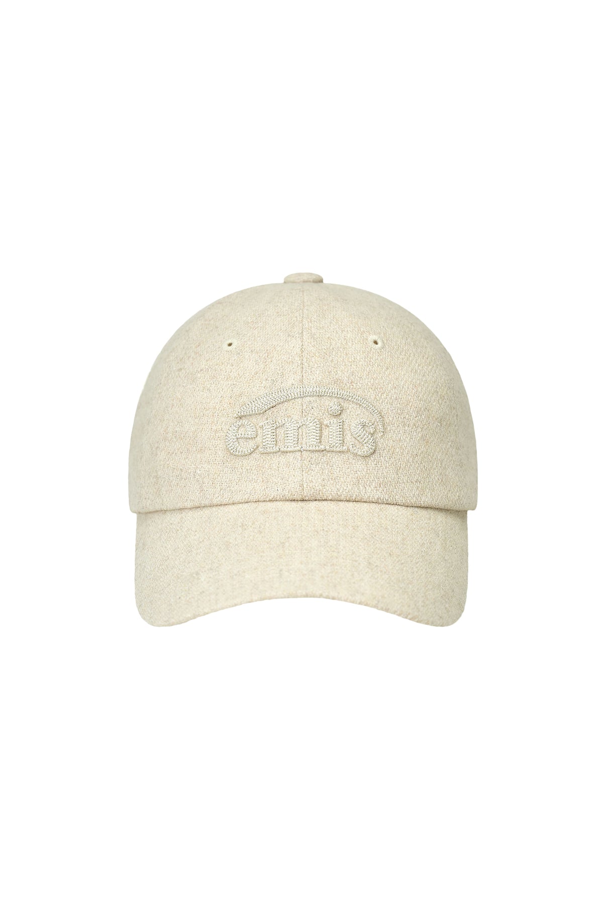 Emis Chain Logo Wool Cap-Oatmeal Melange