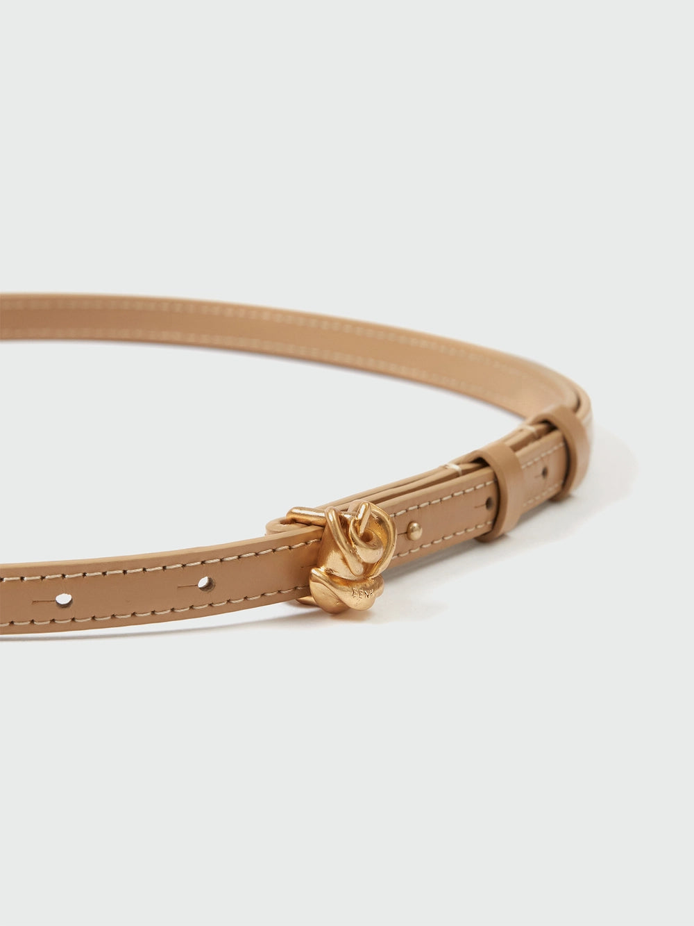 EENK Rose Gold Button Belt - Beige