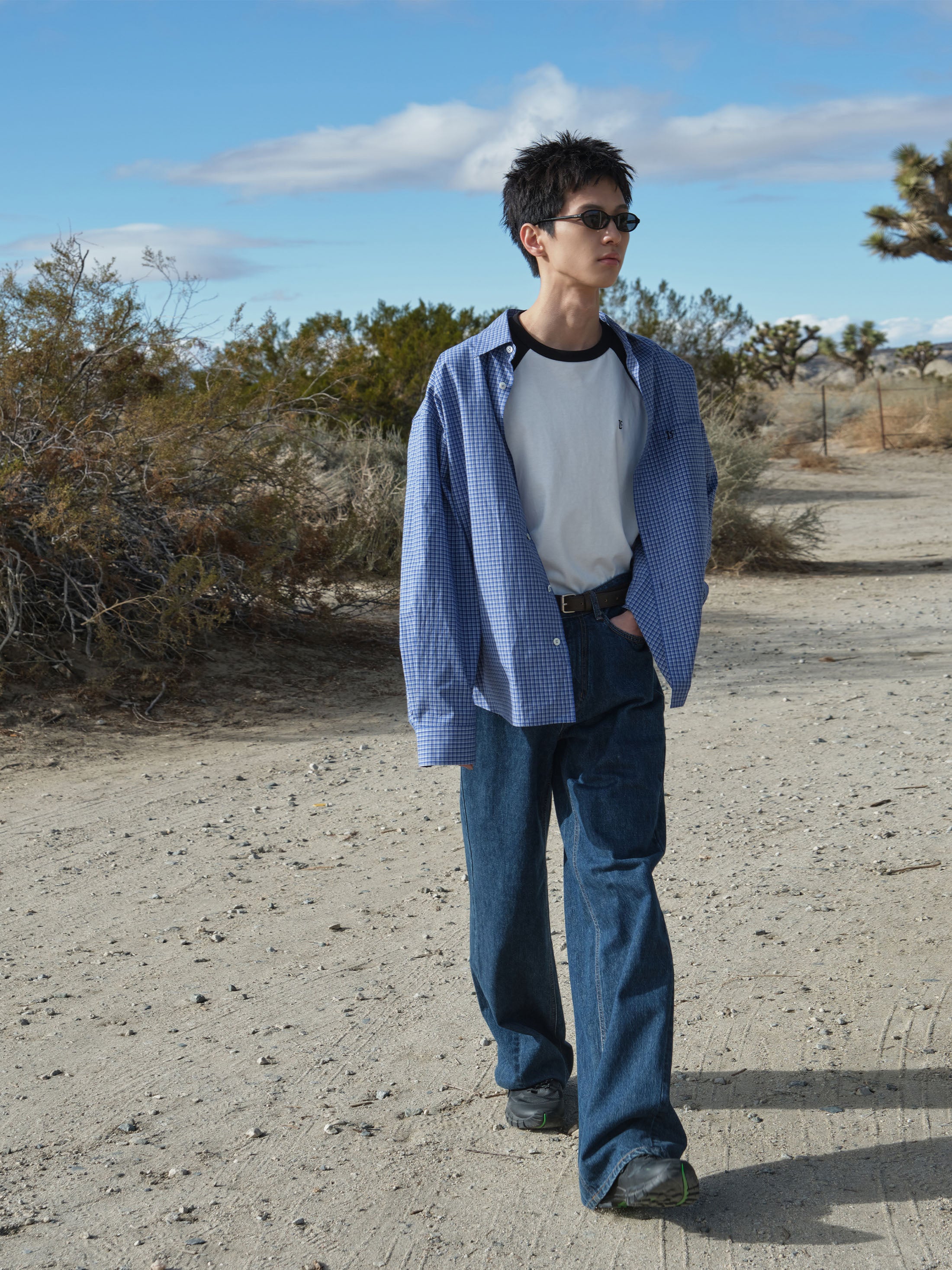 [Low Classic] Wide-Leg Jeans_Dark Blue