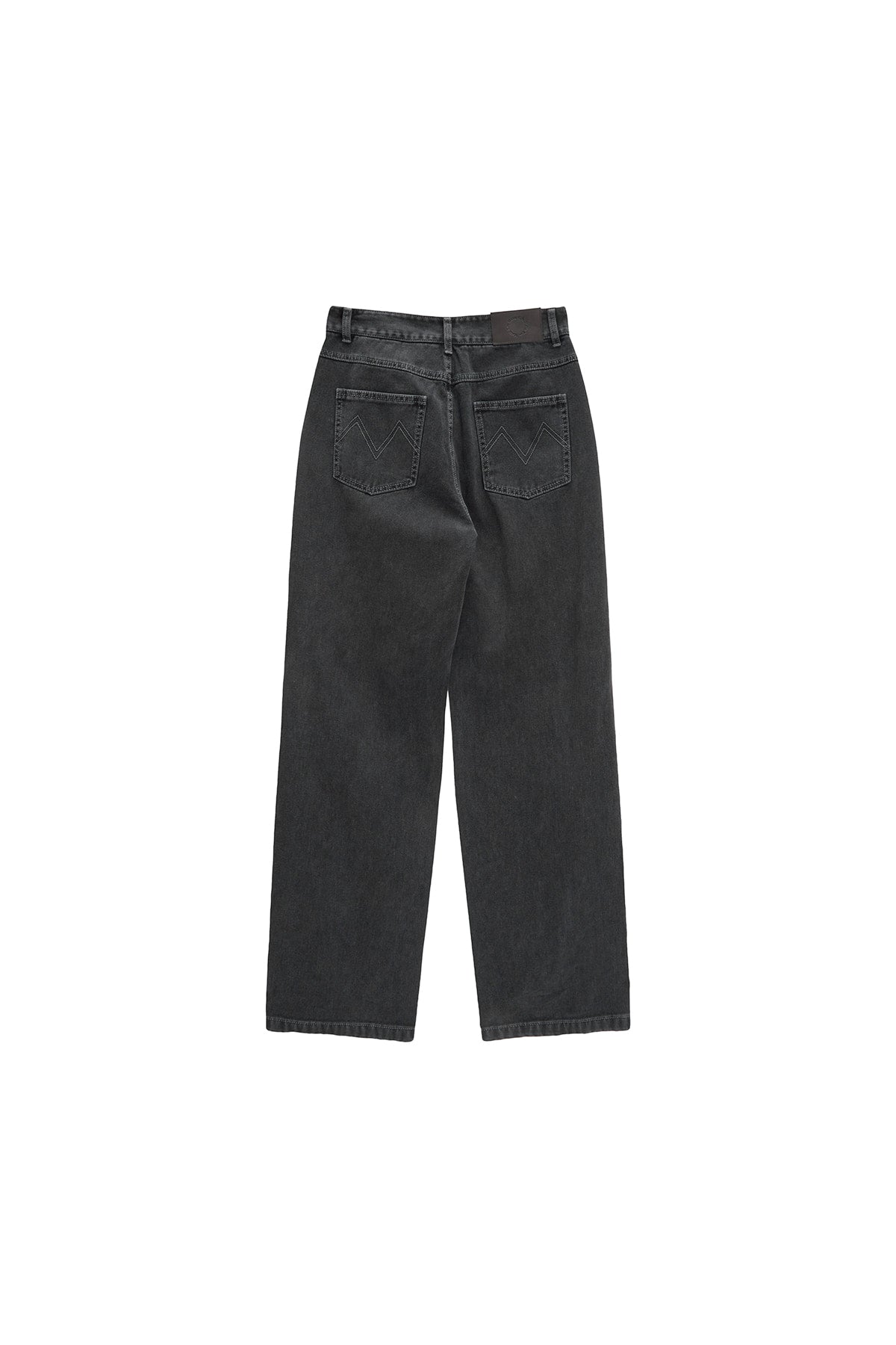 [matinkim] SIDE POINT COLOR DENIM PANTS FOR WOMEN IN CHARCOAL