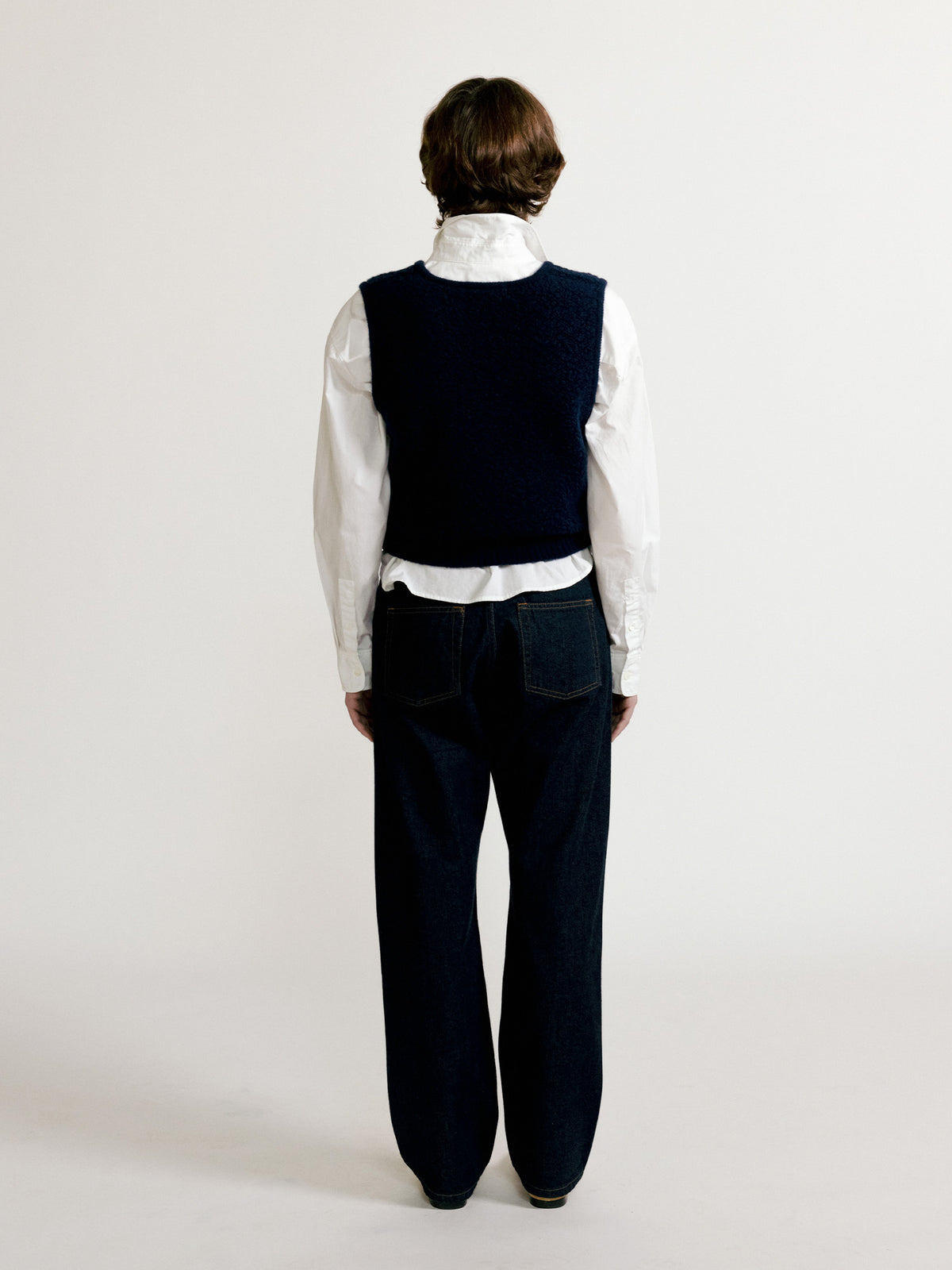 Nothing Written Lett boucle vest (Navy)